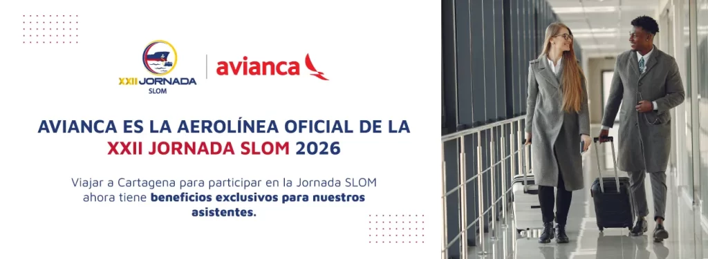 Avianca se suma como aerolínea oficial de la XXII Jornada SLOM con beneficios exclusivos para asistentes